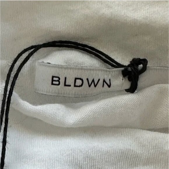 BLDWN Brand Blair Optic White Long Sleeve Mock Neck Size Large NWT - Picture 7 of 10